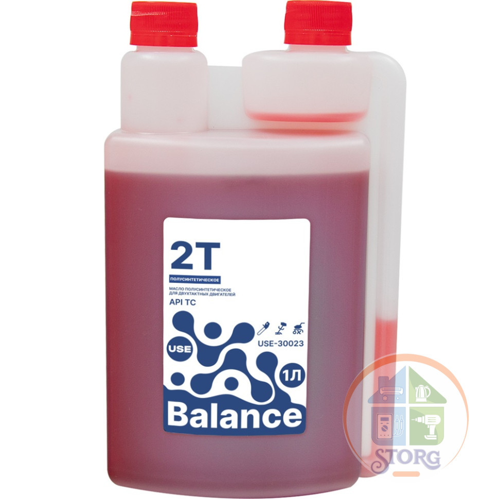 Масло полусинтетика USE Balance USE-30023, 2-х тактное API TC с дозатором 1 л