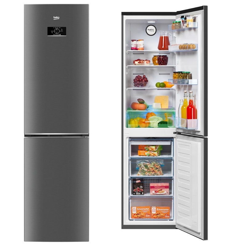 Холодильник Beko B3R0CNK332HX серебристый, No Frost, 54смx201смx60см, общий 335 л