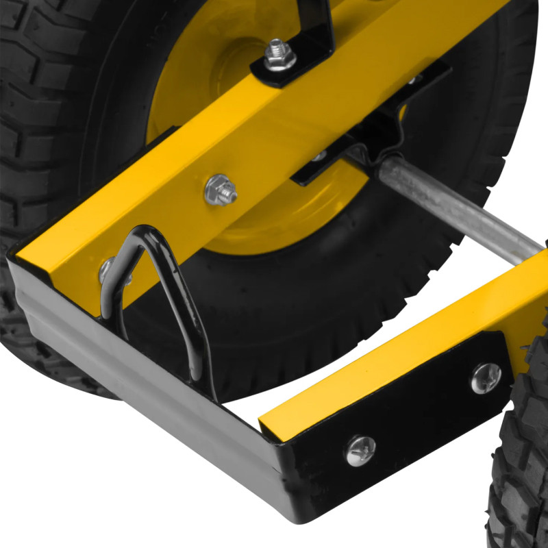 Тачка строительная Denzel, усиленная, объем 140 л, 250 кг, двухколесная, колесо 15х6.00-6 Тачка строительная Denzel, усиленная, объем 140 л, 250 кг, двухколесная, колесо 15х6.00-6