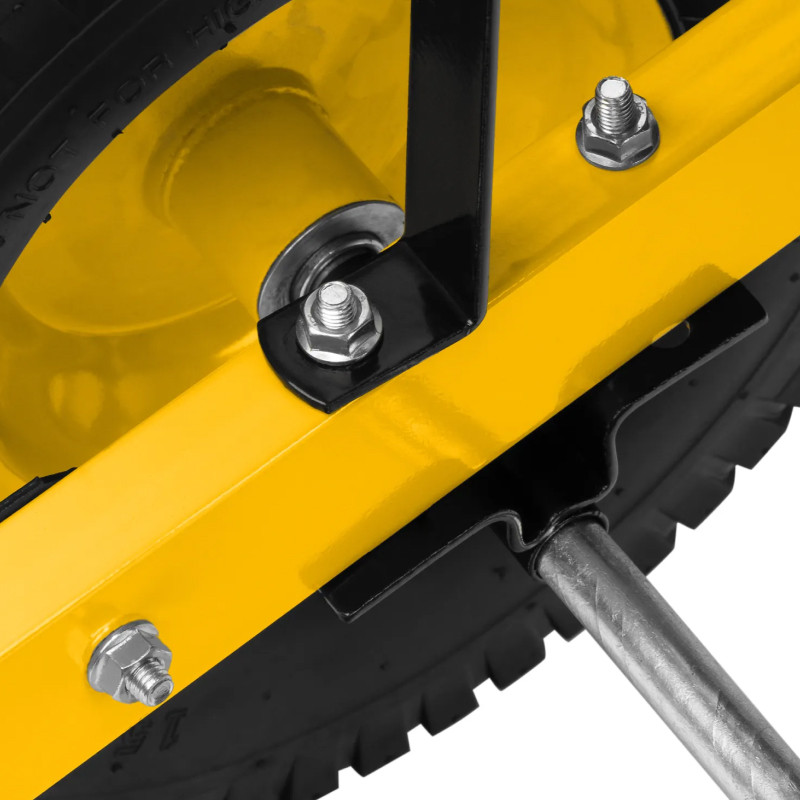 Тачка строительная Denzel, усиленная, объем 140 л, 250 кг, двухколесная, колесо 15х6.00-6 Тачка строительная Denzel, усиленная, объем 140 л, 250 кг, двухколесная, колесо 15х6.00-6