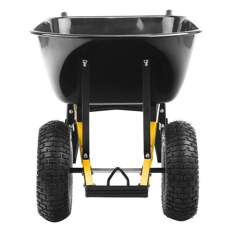 Тачка строительная Denzel, усиленная, объем 140 л, 250 кг, двухколесная, колесо 15х6.00-6 Тачка строительная Denzel, усиленная, объем 140 л, 250 кг, двухколесная, колесо 15х6.00-6