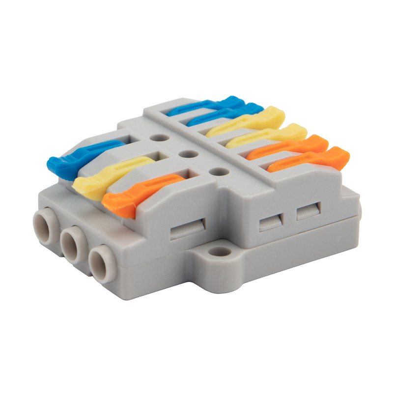 Клемма соединительная многоразовая быстрозажимная разветвительная,с монтажной площадкой (3х2) (50ш)