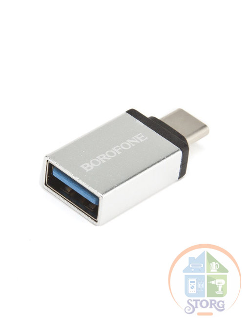 Адаптер BOROFONE BV3 Type-c OTG Adapter (silver)