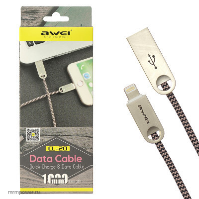 USB Кабель Awei CL-20 lighting (Gold / Rose Gold )