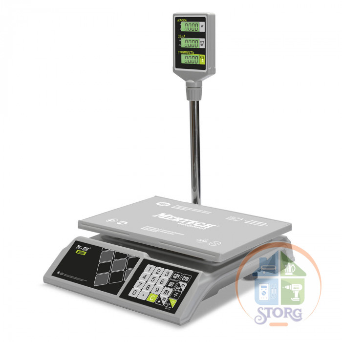 Весы торговые сертифицированные с поверкой MERCURY  M-ER 326ACP-32.5 LCD White (сделано в Ю.Корее)