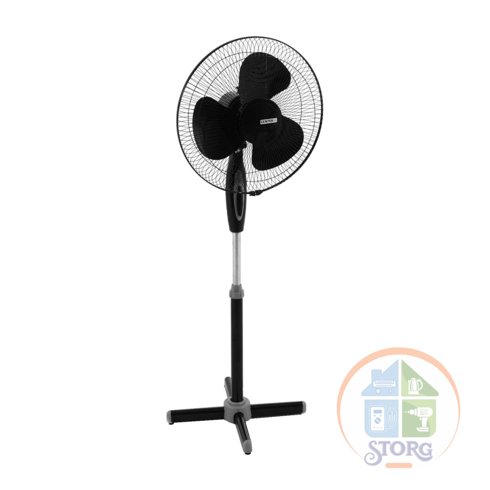 Вентилятор напольный Centek CT-5004 (черный)  40Вт, 2 шт/уп., LED, 43см, 1.25 м, лучевая решетка