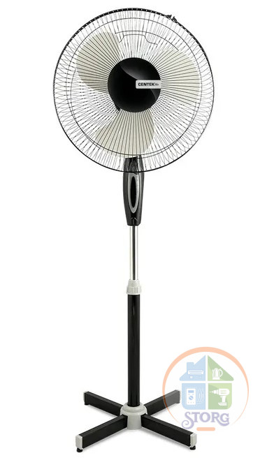 Вентилятор напольный Centek CT-5004 (черный)  40Вт, 2 шт/уп., LED, 43см, 1.25 м, лучевая решетка