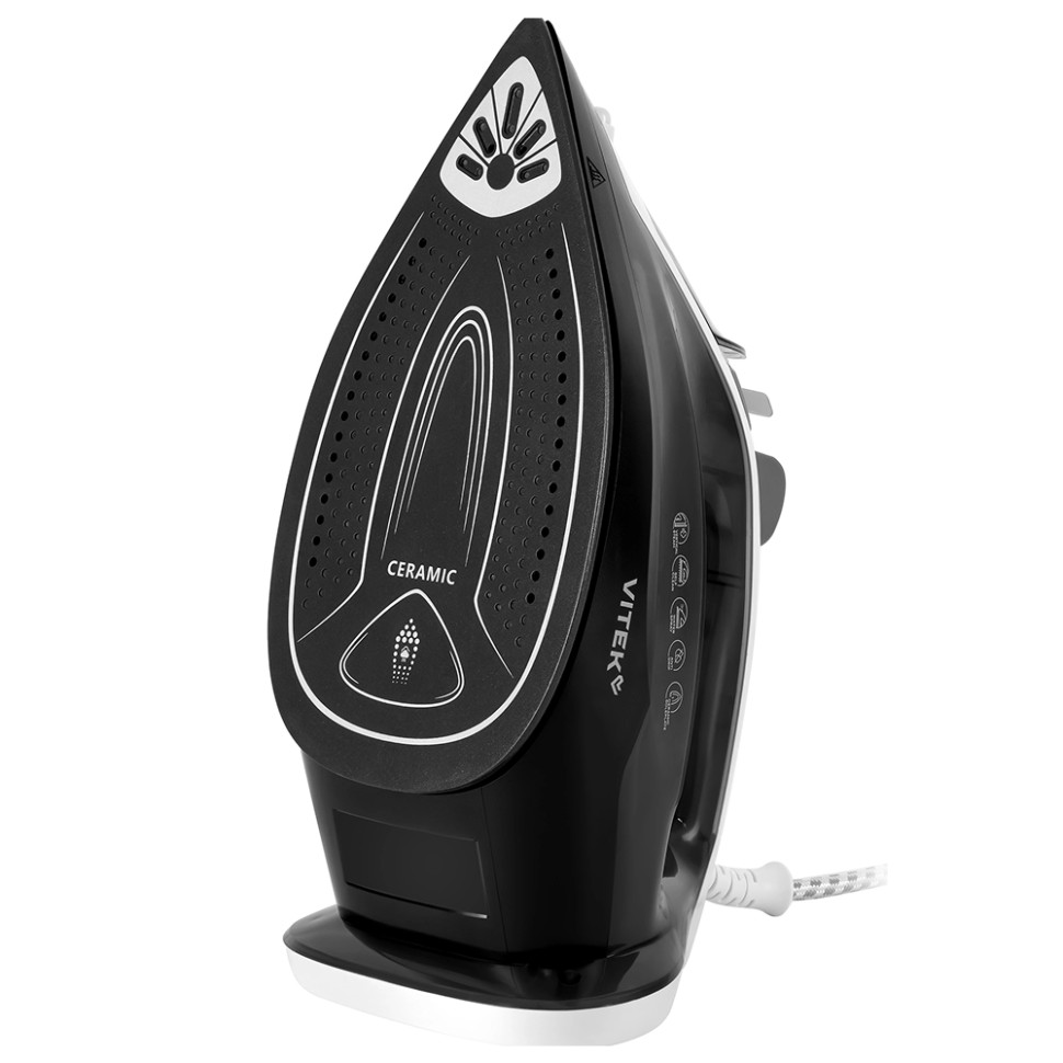 Утюг Vitek VT-IRN1210 черный/белый, 2000Вт, 25г/мин, 180г/мин, 360мл
