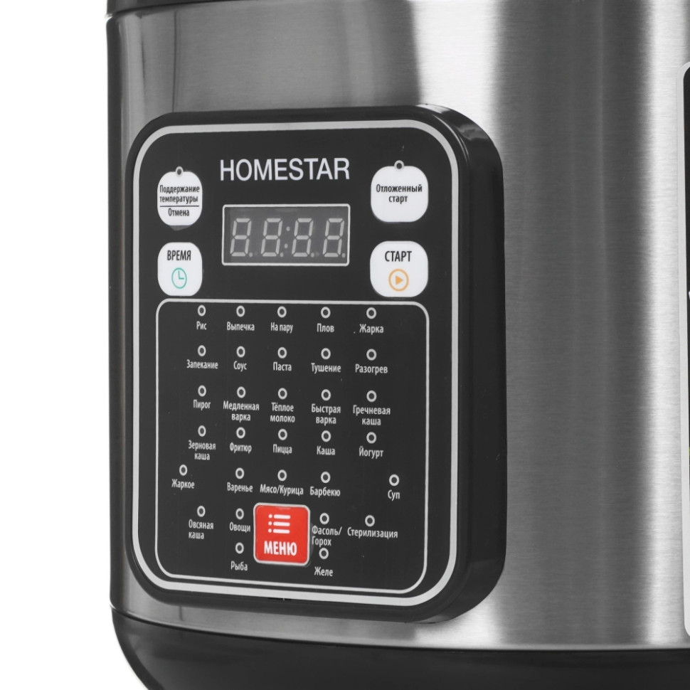 Мультиварка HOMESTAR HS-2031 Черный/нерж.сталь; 900Вт; 5л