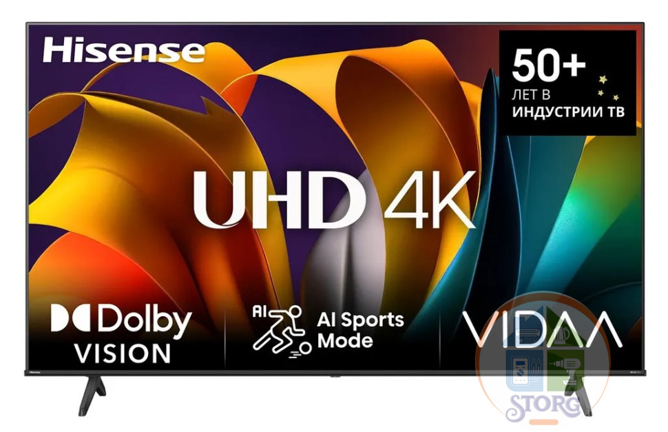 55" Телевизор Hisense 55A6N черный, 3840x2160, 4K Ultra HD, 60 Гц, Wi-Fi, SMART TV, VIDAA