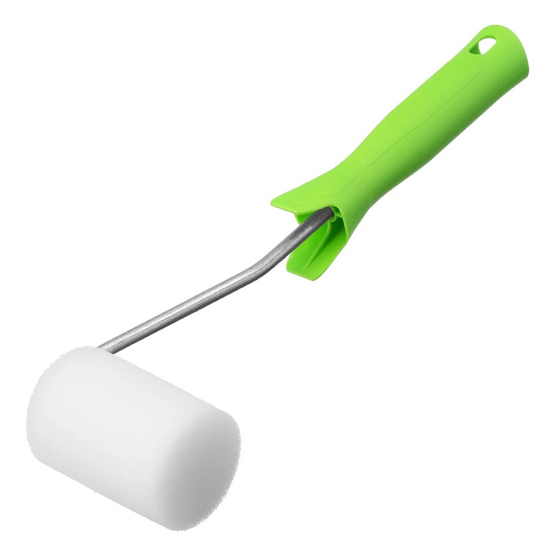 Валик Сибртех "ПОРОЛОН" с ручкой + 2 шубки, 65 мм, D - 42 мм, D ручки - 6 мм/