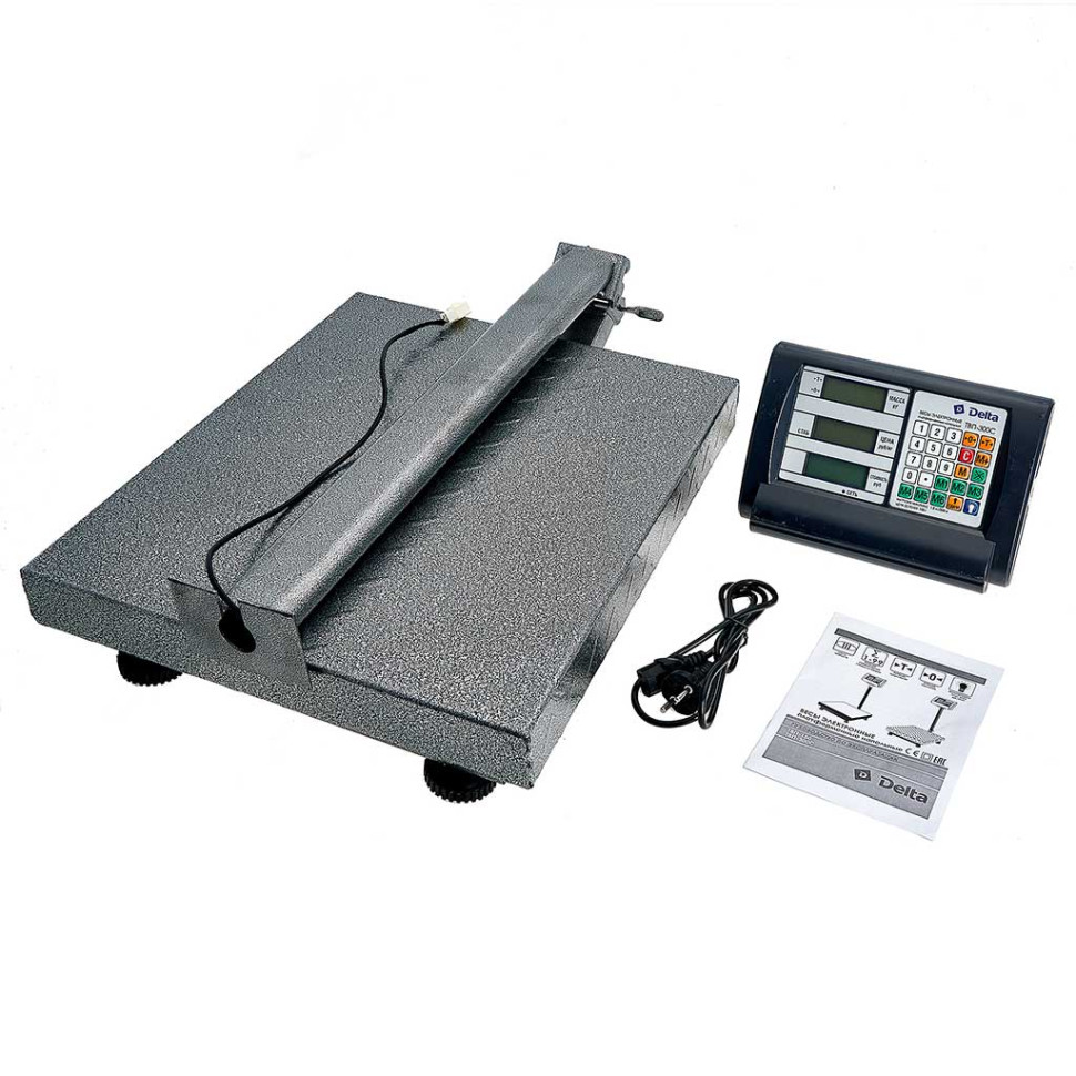 Весы торговые Delta ТВП-300С до 300кг/100г, со стойкой, 40*50 см