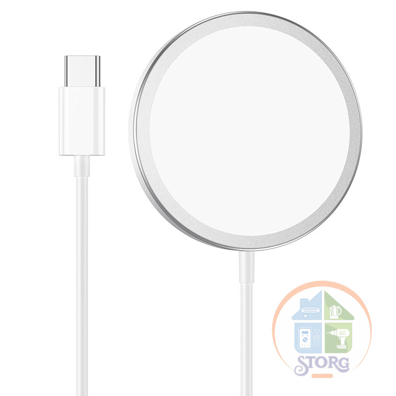 CЗУ Borofone BQ9 Pro Original series magnetic wireless fast charger (индукционное) (metal gray)