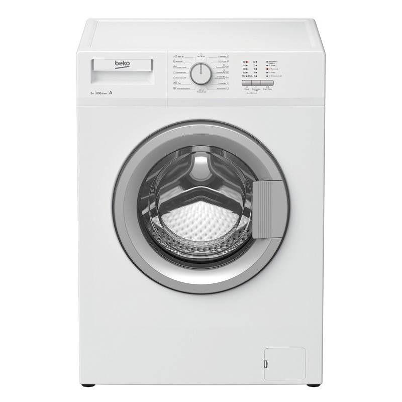 Стиральная машина Beko WRS 54P1 BSW, Белый, 5кг, 15 реж., 800 об/мин, 84х60х36.5см