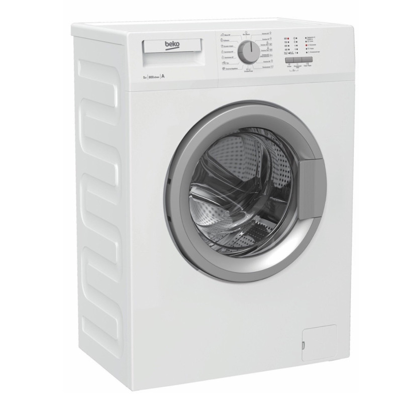 Стиральная машина Beko WRS 54P1 BSW, Белый, 5кг, 15 реж., 800 об/мин, 84х60х36.5см