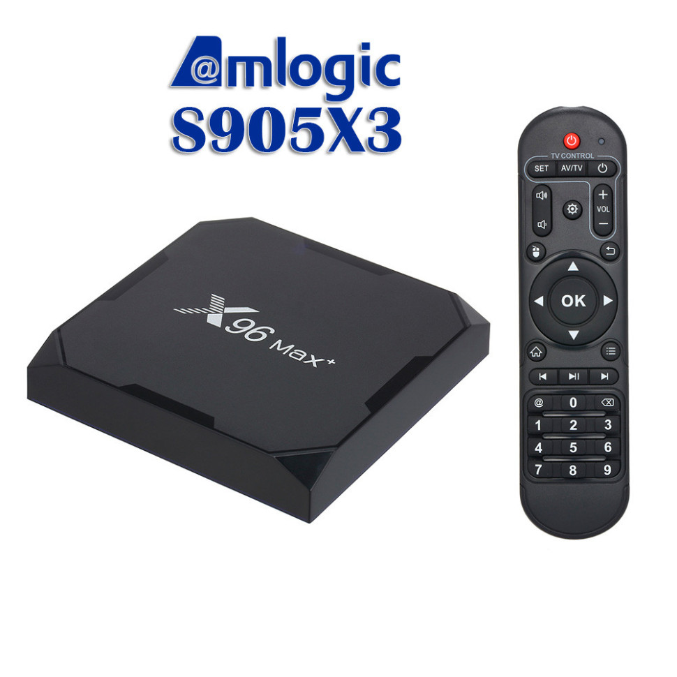 Android ТВ приставка X96 MAX Plus, 2Gb/16Gb, Amlogic S905X3, Android 9