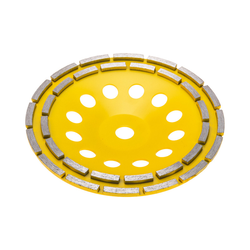 Чашка алмазная шлифовальная KRANZ, двухрядная, 230х22,2мм