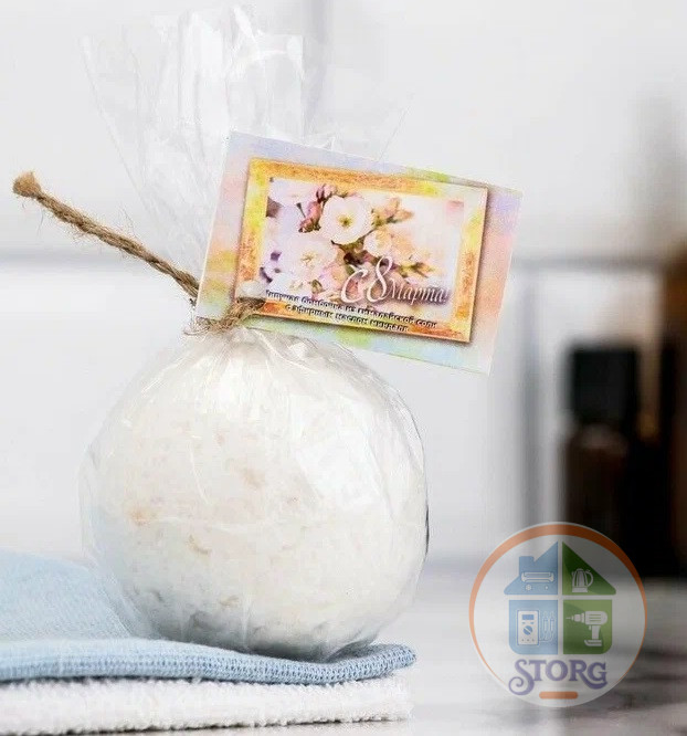 Бомбочка для ванны из гималайской соли "Добропаровъ" с эфирным маслом миндаля, 140 гр 4340970
