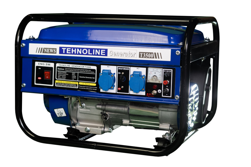 Генератор бензиновый Tehnoline T3500 СИНИЙ (2.8/3,0 кВт, ручн.старт)