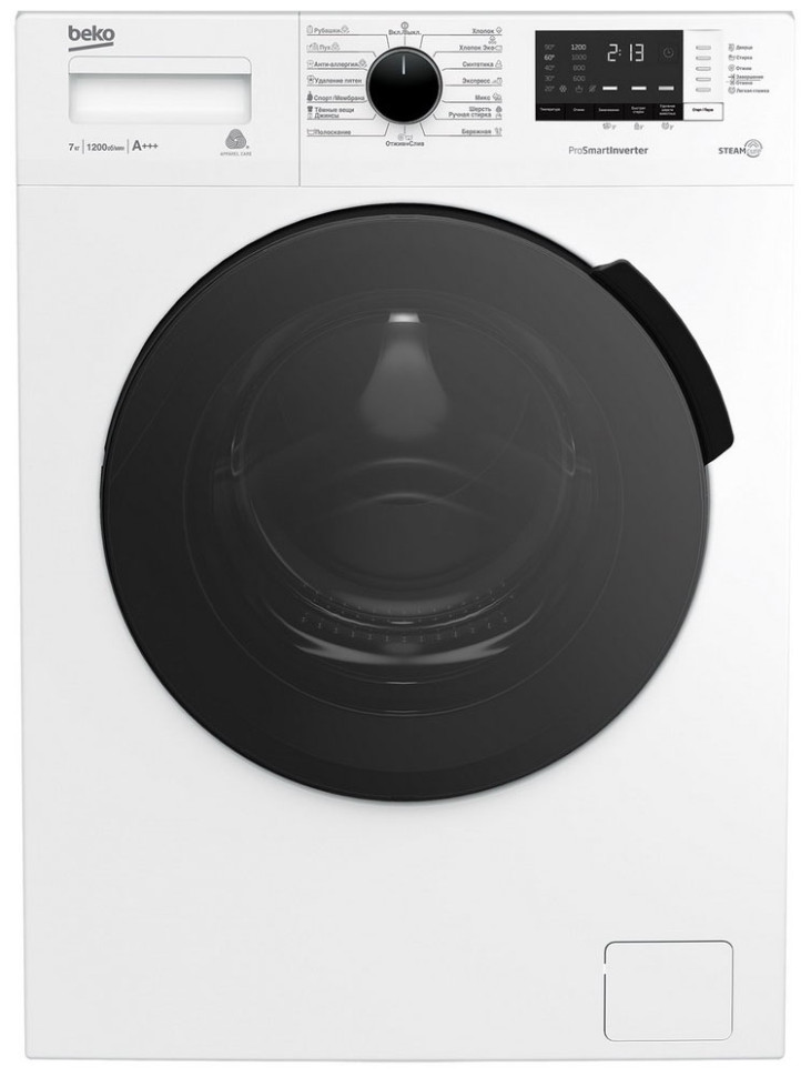 Стиральная машина Beko RSPE78612W, Белый, 7кг, инверторный мотор, пар SteamCure, 15 реж., 84х60х49 Стиральная машина Beko RSPE78612W, Белый, 7кг, инверторный мотор, пар SteamCure, 15 реж., 84х60х49
