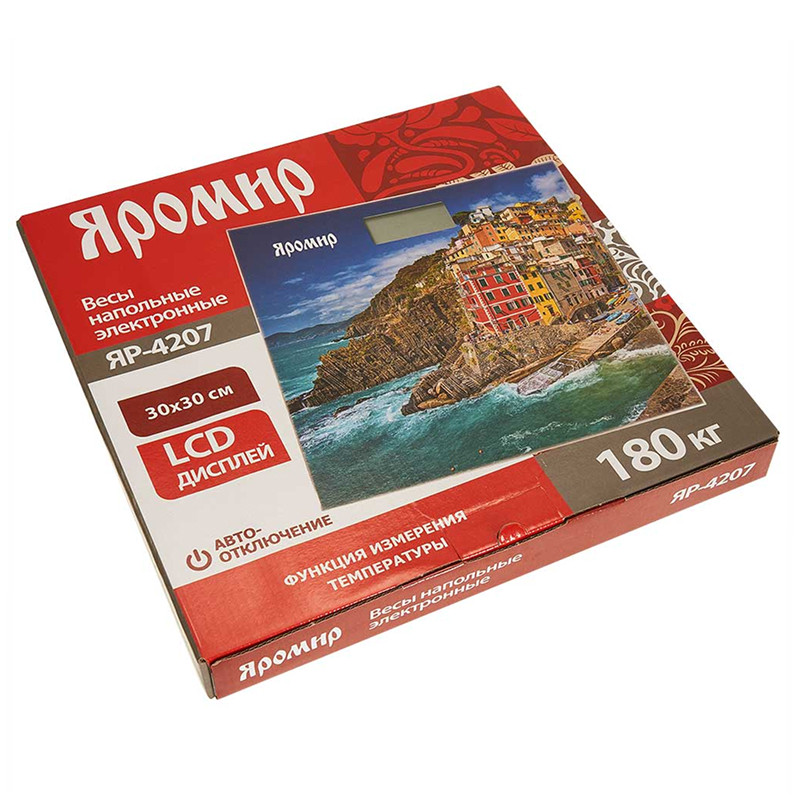 Весы напольные электронные ЯРОМИР ЯР-4207  : 180 кг, 30*30см (10)