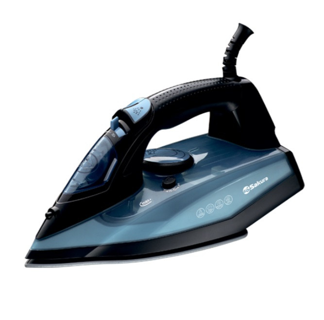 Утюг SAKURA SA-3075CBK, 2400 Вт, 380 мл, керамика, самоочист