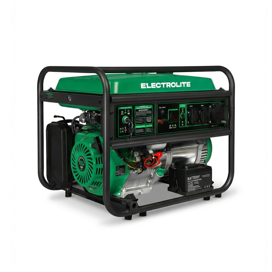 Генератор бензиновый ELECTROLITE 8000S, 6,5/7кВт, 4-х тактный, медная обмотка, электростартер
