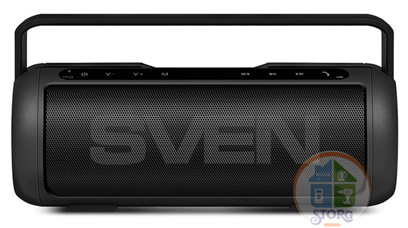 Портативная колонка Sven PS-250Bl ,аккумулятор, FM-тюнер, USB, microSD, Bluetooth, мощность 10W