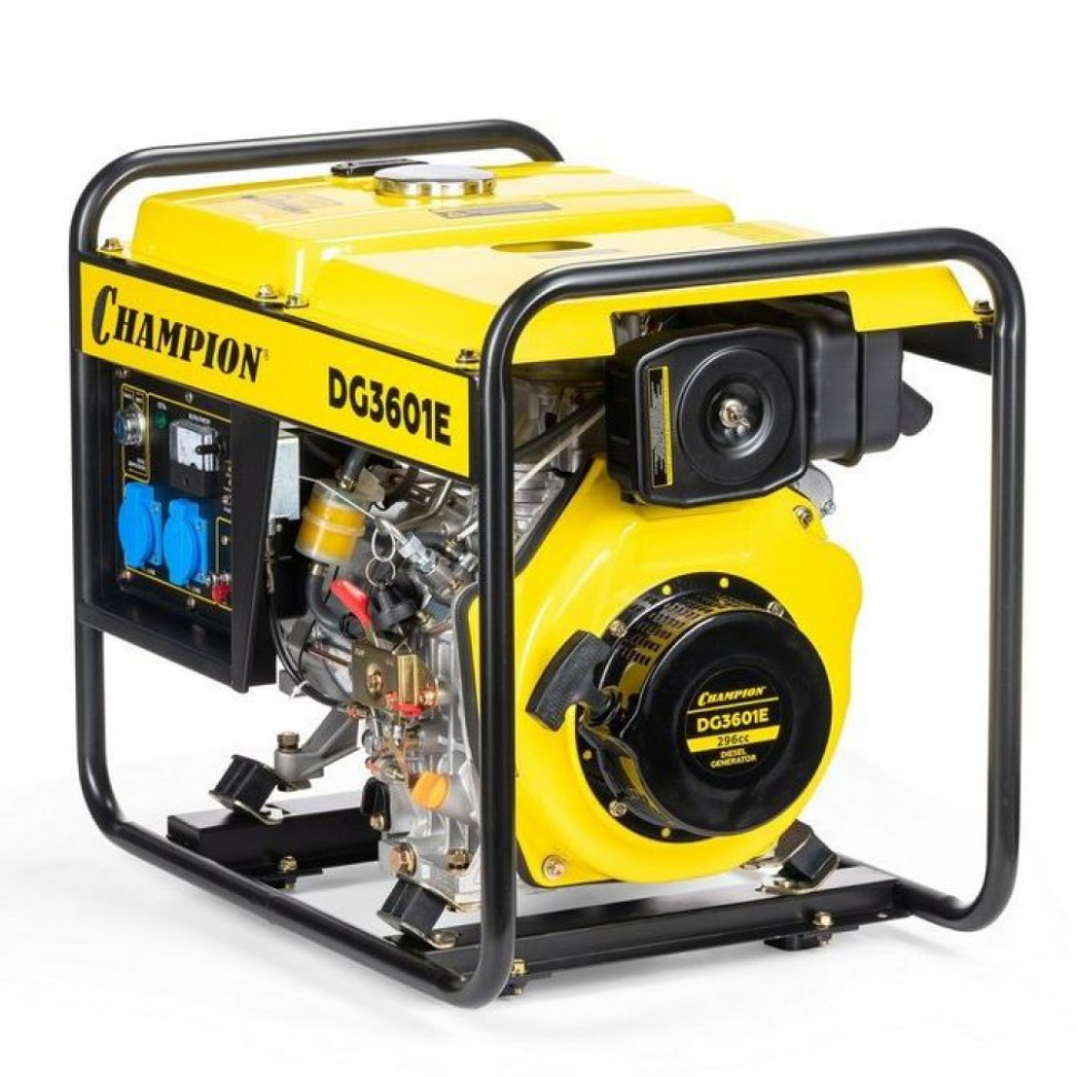 Генератор дизельный CHAMPION DG3601E (2,7/3кВт 5лс 12,5л 12V 80кг,эл.стартер) Генератор дизельный CHAMPION DG3601E (2,7/3кВт 5лс 12,5л 12V 80кг,эл.стартер)
