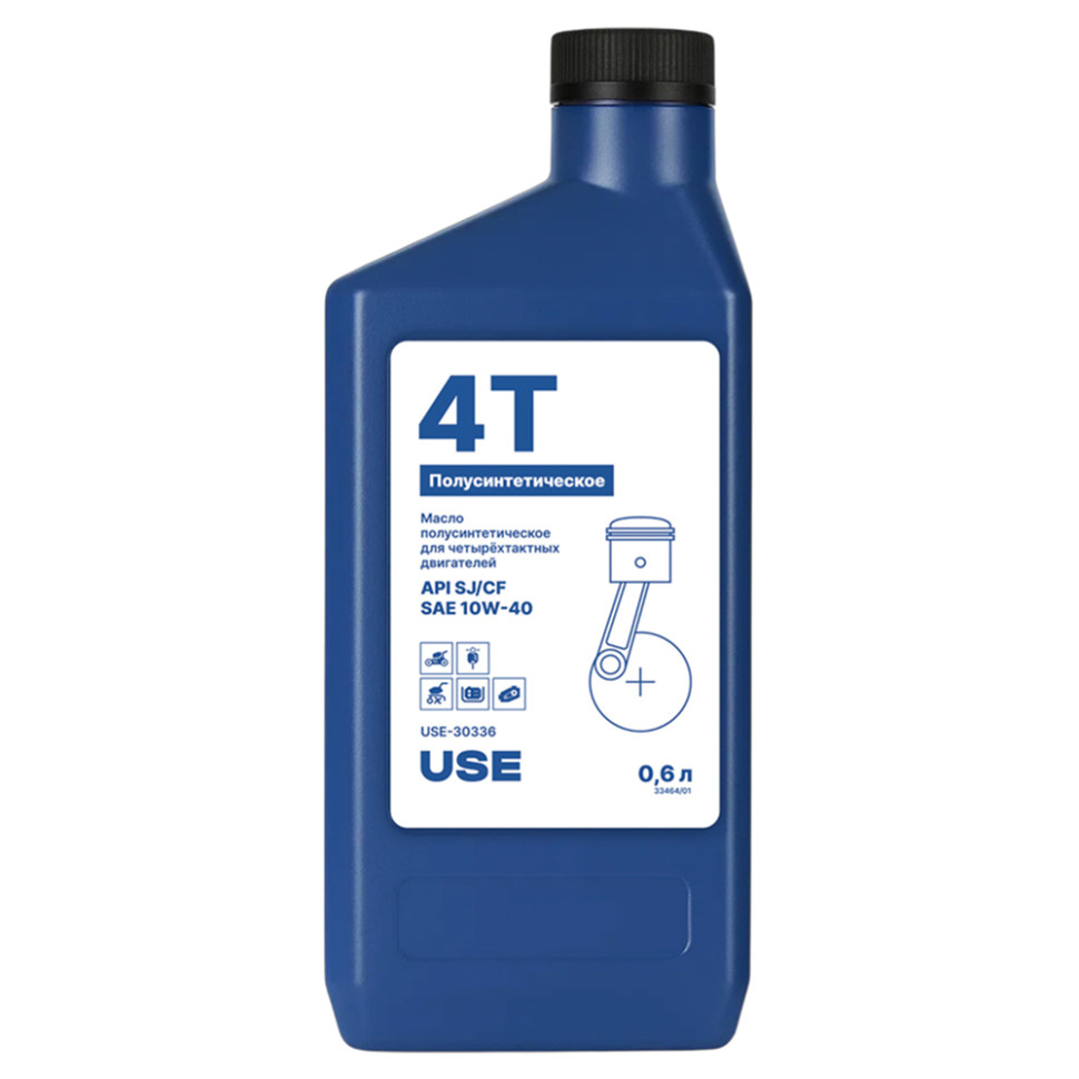 Масло USE USE-30336, 4-х тактное полусинтетика SAE 10W-40, 0.6 л
