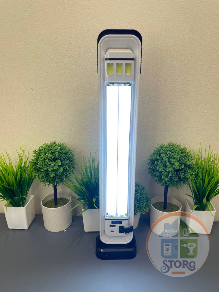 Фонарь светильник LED ИСКРА IR-6889-1 45Ватт,16час.раб, Солнечная панель, Power Bank , 5реж.