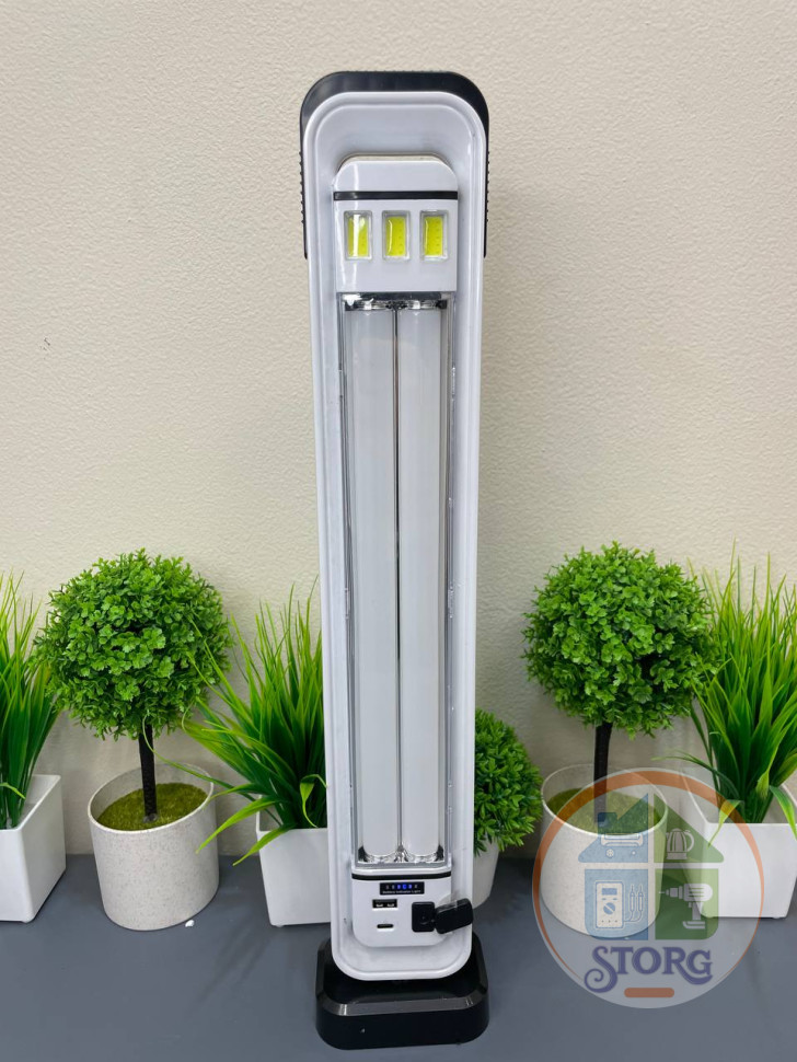 Фонарь светильник LED ИСКРА IR-6889-1 45Ватт,16час.раб, Солнечная панель, Power Bank , 5реж.