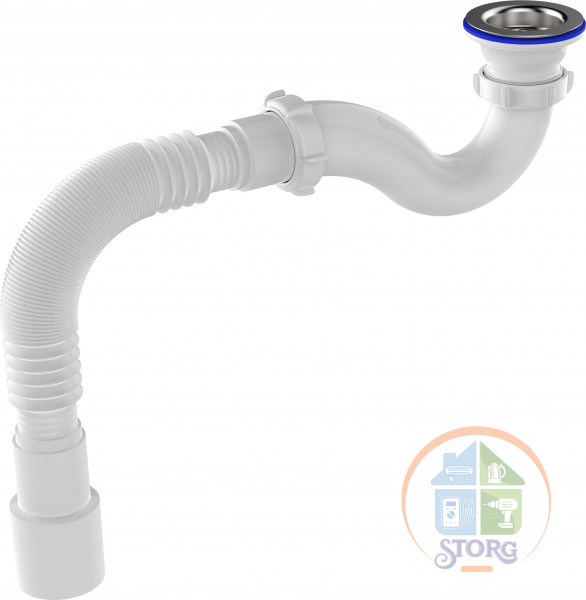 Сифон для душевого поддона Aquant 1 1/2"х40 с мет.реш. с г.т. 40х40/50 (V145-45-MR)