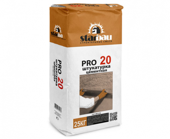 StarBau  PRO 20 Штукатурка цементная (25 кг)