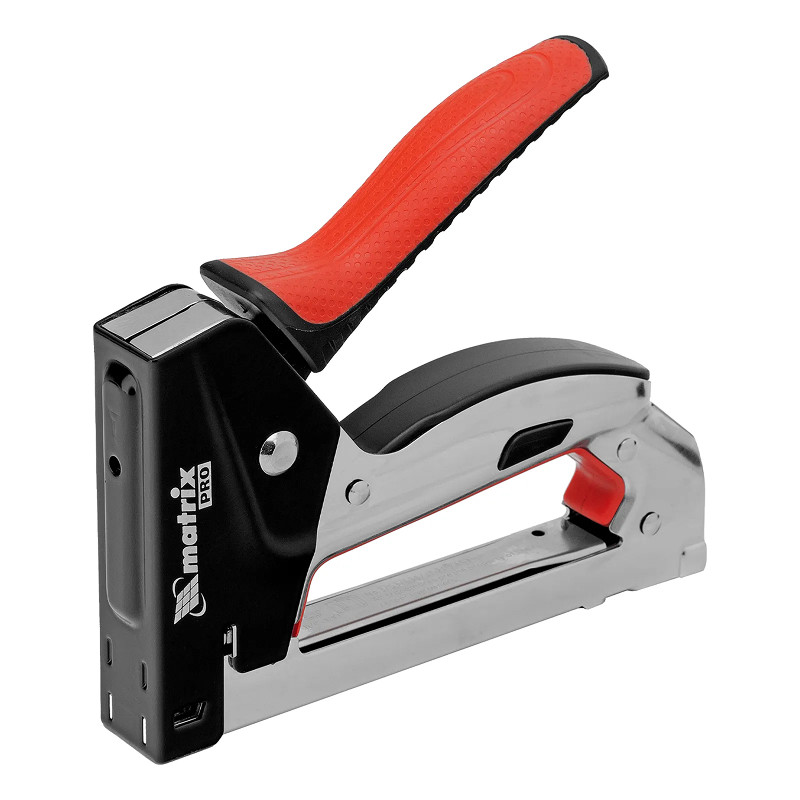 Степлер мебельный Matrix, стальной, быстрая загрузка, тип скобы 53, 6-10 мм, PRO