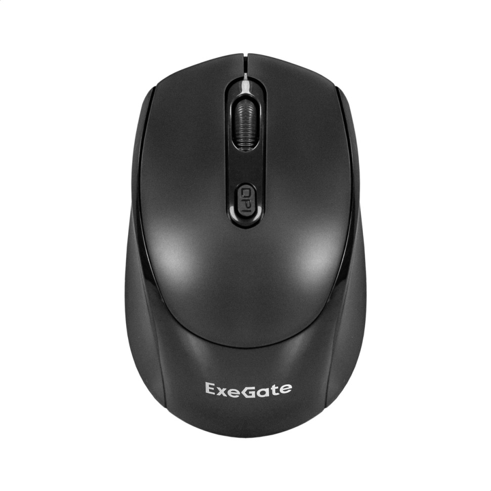 Мышь беспроводная ExeGate Professional Standard SR-9005Ю, Черный, 1200 dpi, радиоканал,USB, кнопки-4