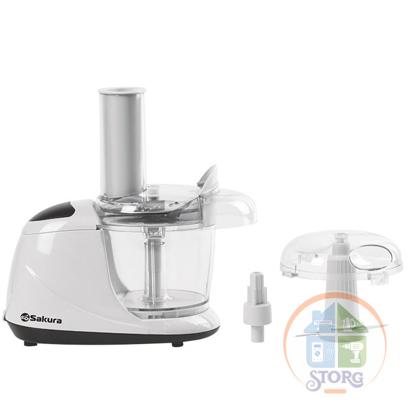 Измельчитель SAKURA SA-6253W Чоппер, белый, 400Вт, объем чаши 0,35л, с 2 насадками