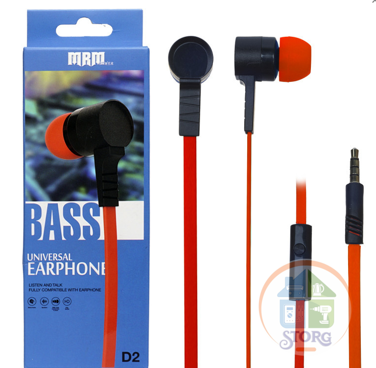 Наушники проводные с микрофоном MRM D2  red  (10pcs) by Celebrat