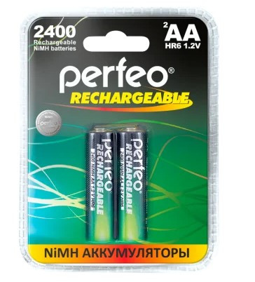 Аккумулятор Perfeo AA2400mAh/2BL Пластик