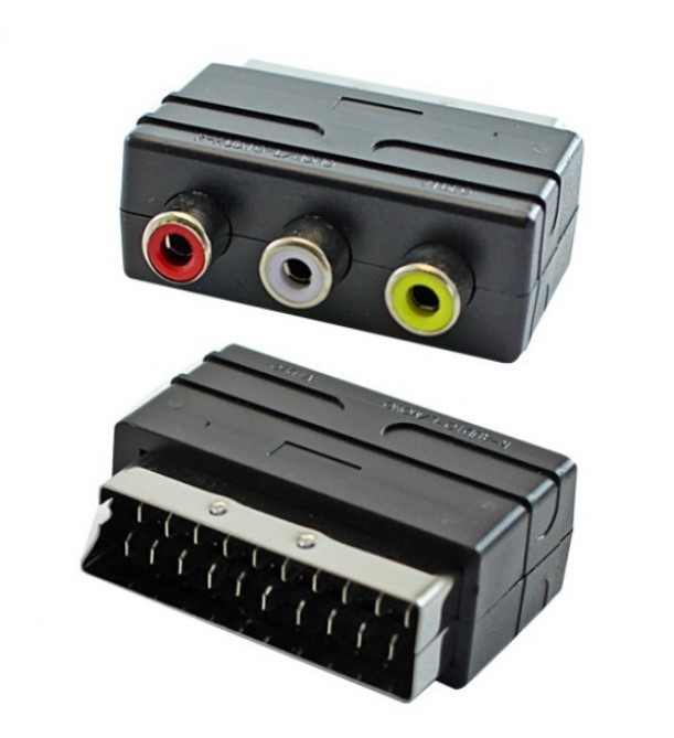 Переходник S-TORG SCART-3RCA ( БЕЗ переключателя )