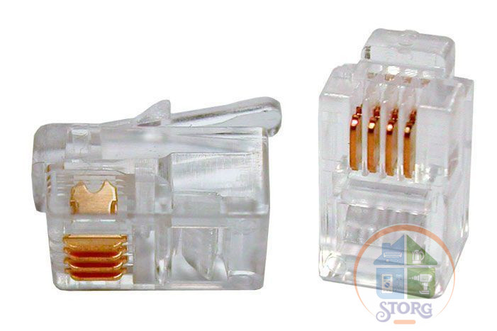 Джек телефонный RG11  4P4C  REXANT