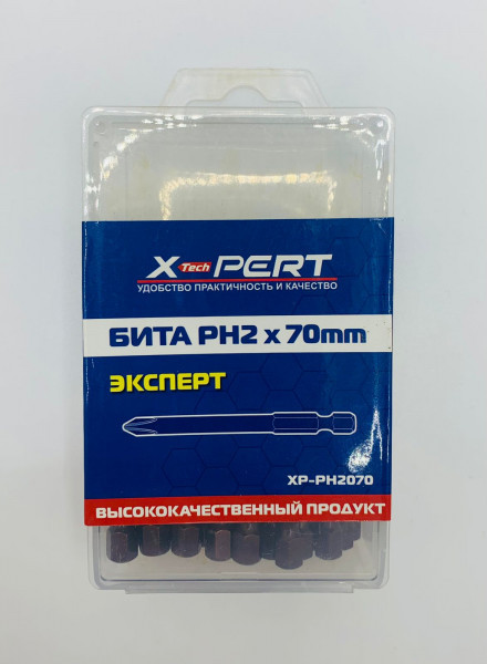 Насадка односторонняя Бита PH2*90мм уп/30шт XP-PH2090