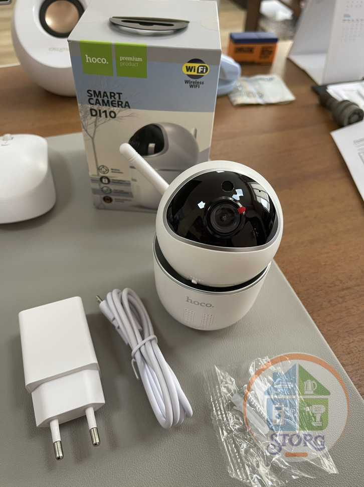 Панорамная Wi-Fi IP-камера HOCO DI10 smart camera (white) 360° ,1080p, ночное видинее, обнаруж. движ