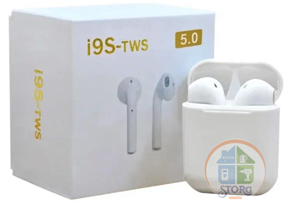 Беспроводные наушники APPLE AIRPODS I9S TWS (Bluetooth 5.0, 32Ом, 20-20000Гц, 120дБ)