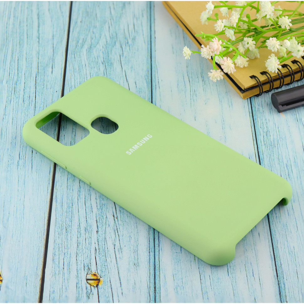 Чехол Silicone case для Samsung М31 2020 мятный (1)