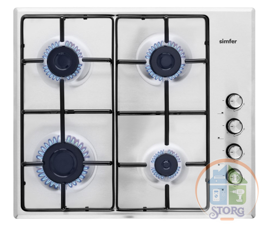 Варочная поверхность газовая Simfer H60Q40M411 60см , Автоматический розжиг ( Турция )