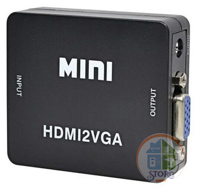 Адаптер S-TORG Mini HDMI/VGA 1080p Converter (black)